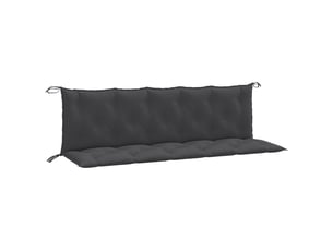 Lot de 2 coussins de banc de jardin, coussins d'assise anthracite mélangé tissu cf58619