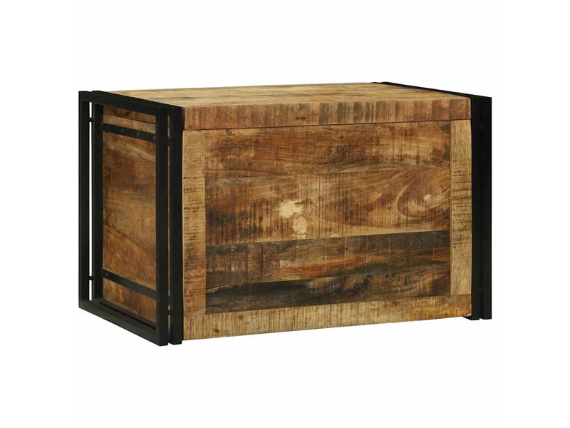 Boîte de rangement, coffre de rangement marron et noir 80x50x50 cm - Conforama C
