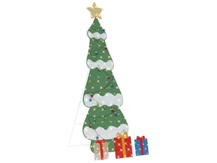 Sapin de noël, arbre de noël lumineux avec 3 boîtes-cadeaux 2d blanc chaud cf61526