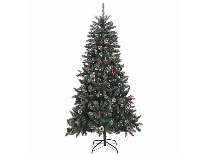  Sapin de noël - arbre de noël artificiel vert 180 cm pvc, plastique et acier  - Conforama E