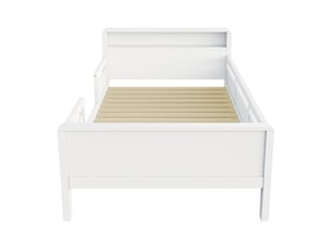 Lit avec rangement 90x200 cm <strong>DZMDIP</strong>  <strong></strong> coloris blanc