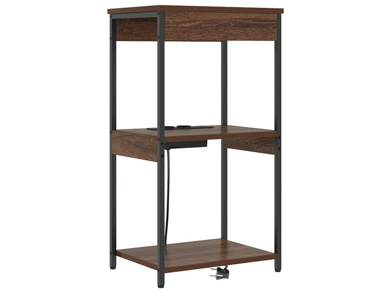 Table de chevet - cabinet de chevet - table de nuit chêne brun 41 x 31 x 76 cm bois d'ingénierie - Conforama A