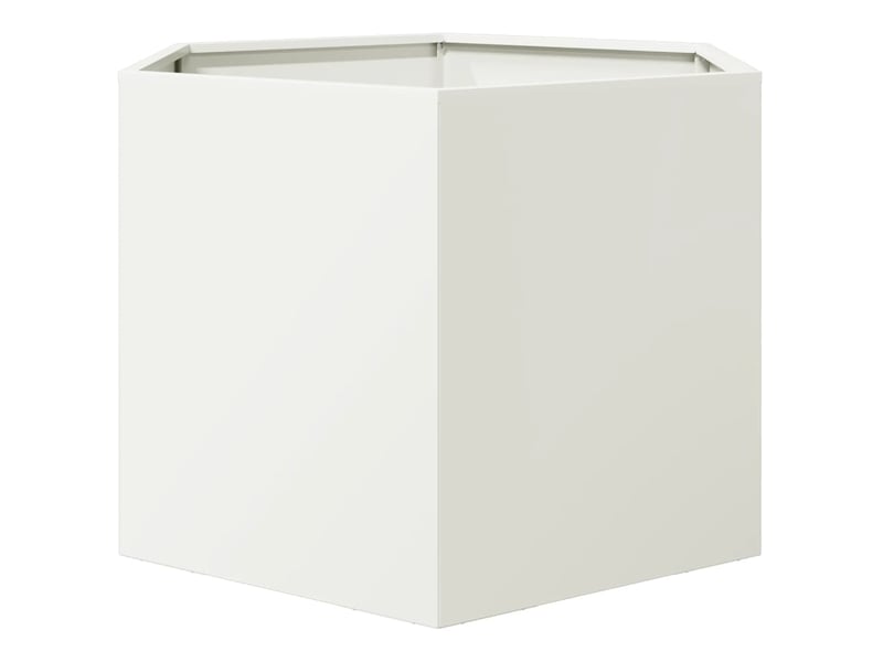 Jardinière - bac à fleurs blanc hexagone 69x60x45 cm acier - Conforama D
