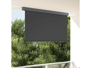 Store enrouleur, store à rouleau anthracite 180 x 250 cm tissu et aluminium cf44945