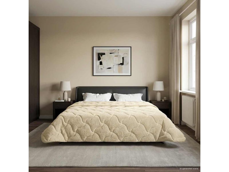  Duvet d'hiver - couette 240 x 260 cm hiver - couette crème respirant  - Conforama B