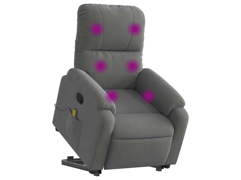  Fauteuil inclinable de massage, fauteuil relax gris foncé tissu microfibre shl89982  - Conforama C