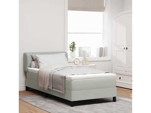 Lit simple 90x190 cm <strong></strong>  <strong></strong> coloris gris
