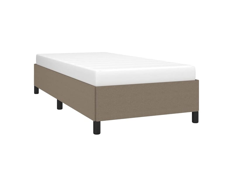  Lit simple- lit adulte -  cadre de lit sans matelas taupe 90x200 cm tissu  - Conforama C