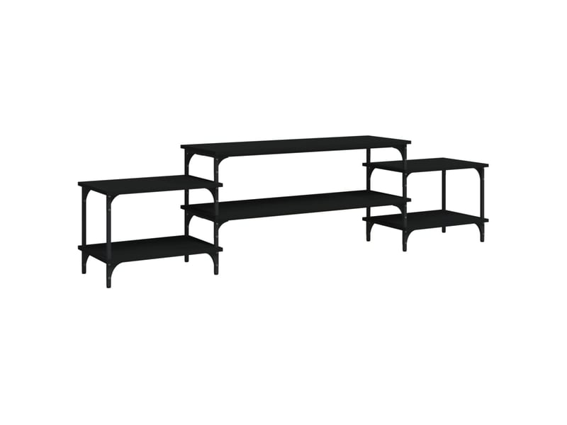  Meuble tv - banc tv - meuble de rangement noir 197x35x52 cm bois d'ingénierie  - Conforama A