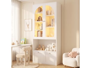 Vitrine coloris blanc Qualité haut de gamme - 80 cmx180 cm