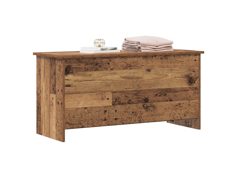  Coffre de rangement avec stockage bois ancien 100x40x50 cm  - Conforama C