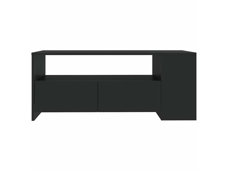  Table basse - table de salon - table à thé noir 102x55x42 cm bois d'ingénierie  - Conforama C