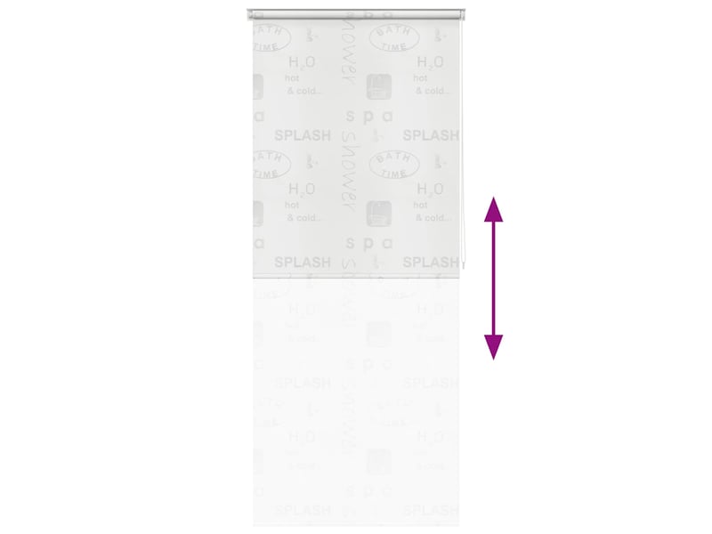 Store enrouleur, store roulant de douche 100x240 cm éclaboussures cf47261 - Conforama E
