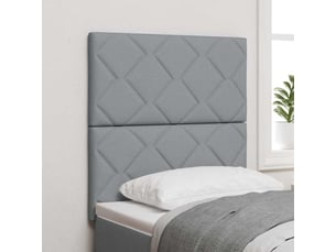 Tete de lit A poser largeur 80 cm <strong></strong> <strong></strong> argenté