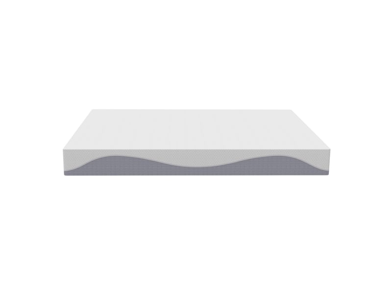  Matelas 160 × 200 cm réversible h3h4 avec housse amovible et tissu respirant, en mousse, blanc et gris  - Conforama A