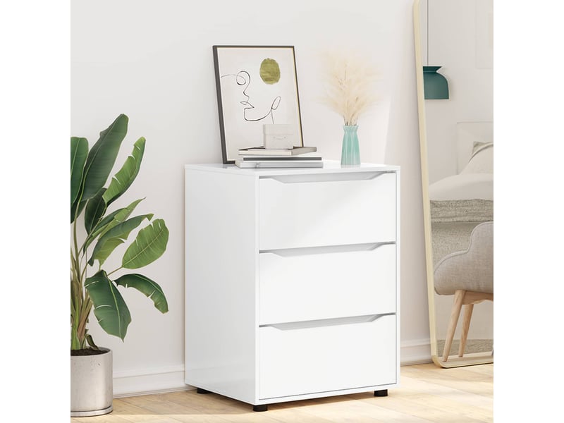  Armoire de rangement, commode de rangement 60 x 48 x 81 cm bois d'ingénierie shl1521  - Conforama E