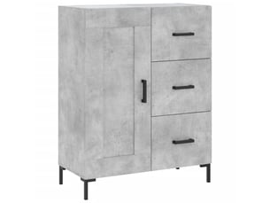 Buffet - bahut - meuble de rangement gris béton 69,5x34x90 cm bois d'ingénierie
