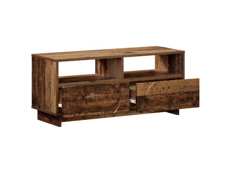  Meuble tv moderne, banc tv 90x34.5x40 cm bois ancien bois d'ingénierie  - Conforama C