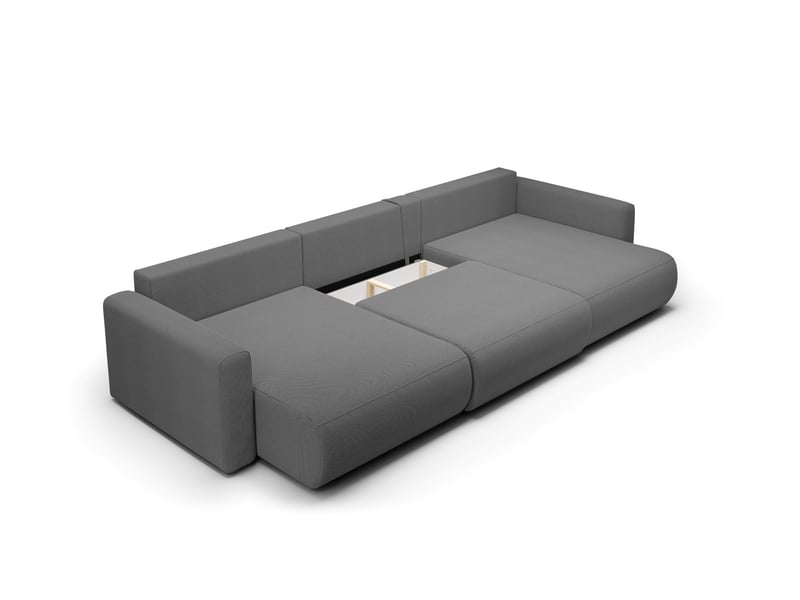  Canapé d'angle convertible 5 places welly u gris  - Conforama B
