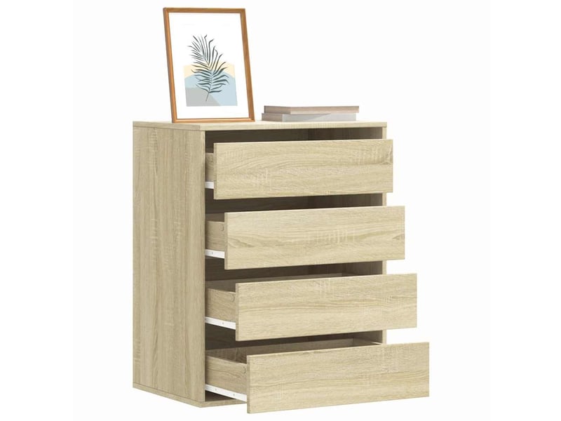  Commode chambre adulte, commode d'angle chêne sonoma 60x41x76 cm bois d'ingénierie  - Conforama B
