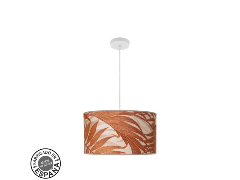  Suspension fabrilamp moda blanc terracotta 2 x e27 ø 40 cm 212494021 - Conforama A
