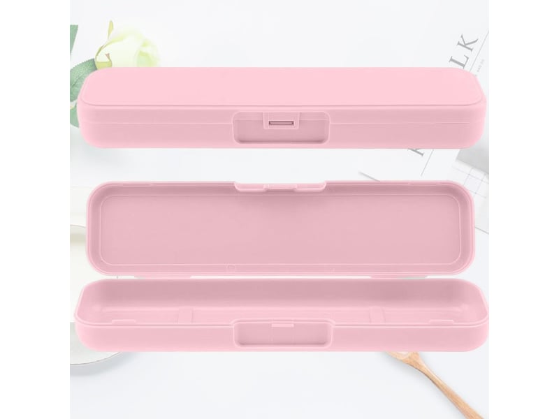  1pcs couverts portable de voyage, étui de rangement pour ustensiles de voyage, fourchette, cuillère,ustensiles pour camping (rose)  - Conforama E