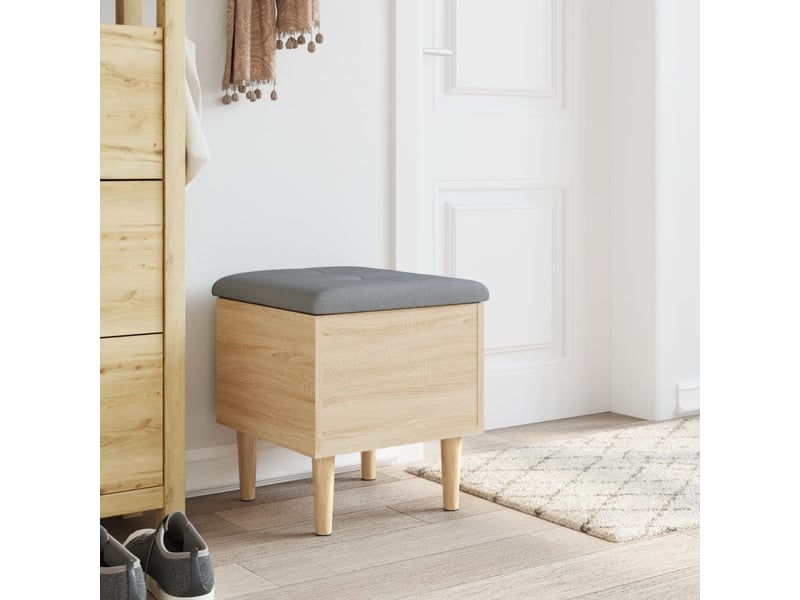  Banc chambre, banc de rangement chêne sonoma 42x42x46 cm bois d'ingénierie  - Conforama C