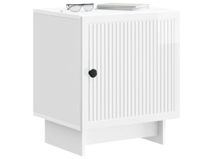 Table de chevet - cabinet de chevet - table de nuit blanc brillant 43 x 34,5 x 50 cm