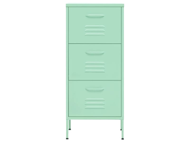  Armoire de rangement, rangement bureau vert menthe 42,5x35x101,5 cm acier  - Conforama C