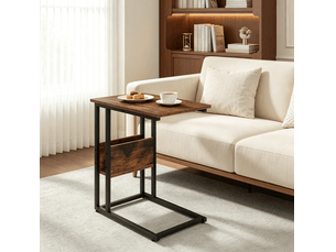 Table basse rectangulaire coloris marron BEAUNIV - 55 cmx36 cm
