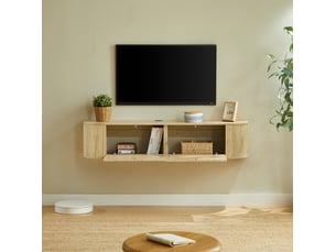 Meuble tv coloris naturel 32 cm <strong>FLORAGRACE</strong> <strong></strong>