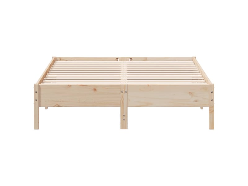  Lit double- lit adulte -  cadre de lit sans matelas 120x200 cm bois de pin massif  - Conforama C