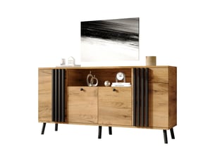 Buffet 4 porte(s)     - 140 cm coloris marron 