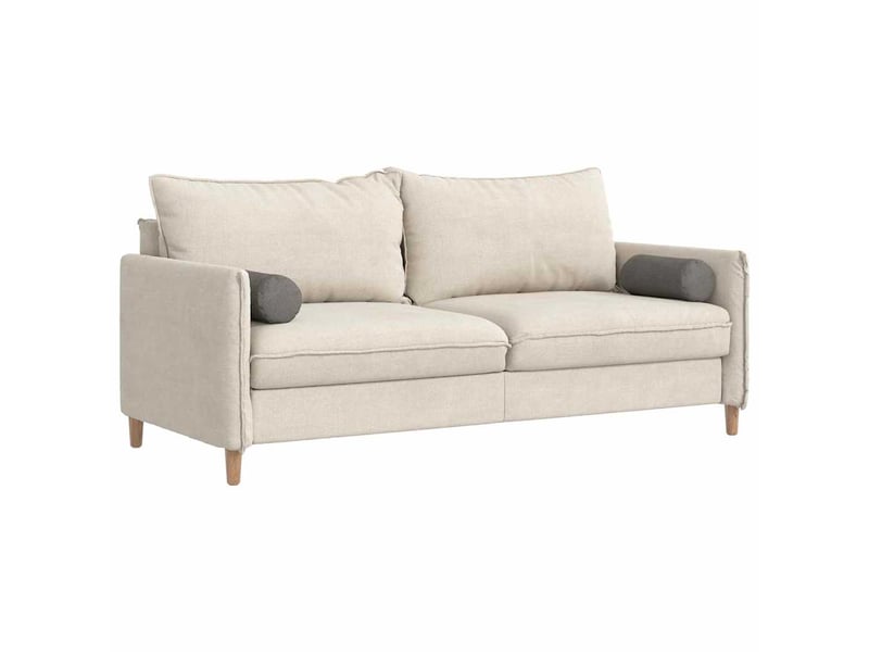  Lot de 2 coussins d'accent, coussins décoratifs, coussins lombaires tissu en velours côtelé gris clair cf56692  - Conforama C