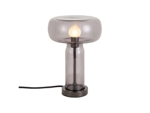Lampe de table style hôtel chic finition canon de fusil avec verre fumé - amara