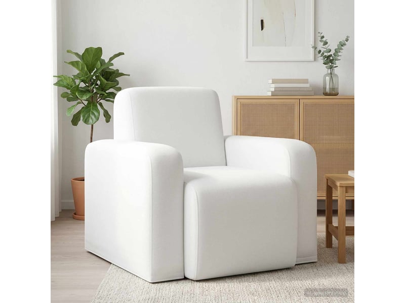 Vidaxl fauteuil blanc tissu - Conforama B