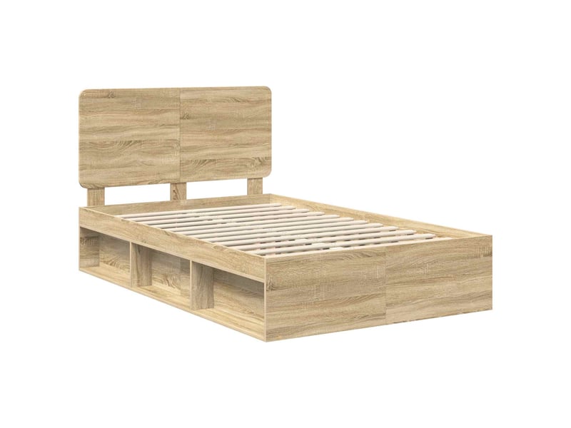 Lit double- lit adulte - cadre de lit sonoma 120 x 190 cm bois de pin massif - Conforama C