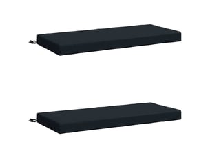 Lot de 2 coussins de banc, coussins d'assise soest 100 % polyester bleu foncé cf57122