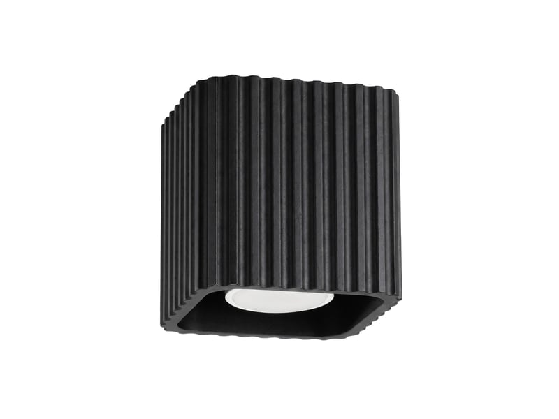 Plafonnier riff 1 noir gu10 aluminium moderne 10x10x10cm SL.3043 - Conforama A