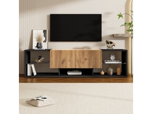 Meuble tv coloris noir 160 cm <strong></strong> <strong></strong>