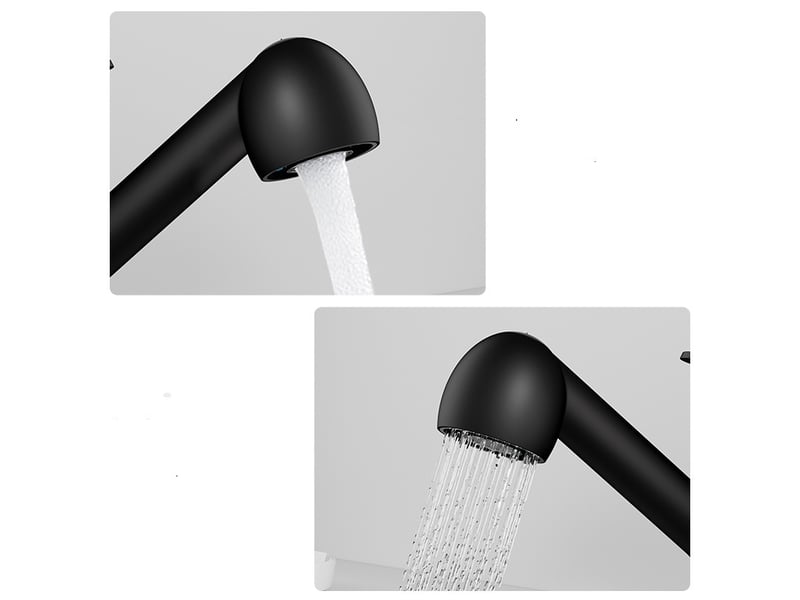  Robinet de cuisine noir avec douchette – mitigeur en acier inoxydable  - Conforama E