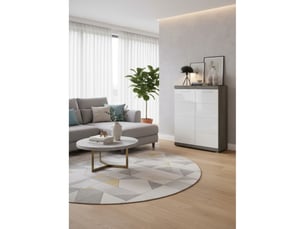 Buffet   0 tiroir(s) MEUBLORAMA  - 90 cm coloris argenté 