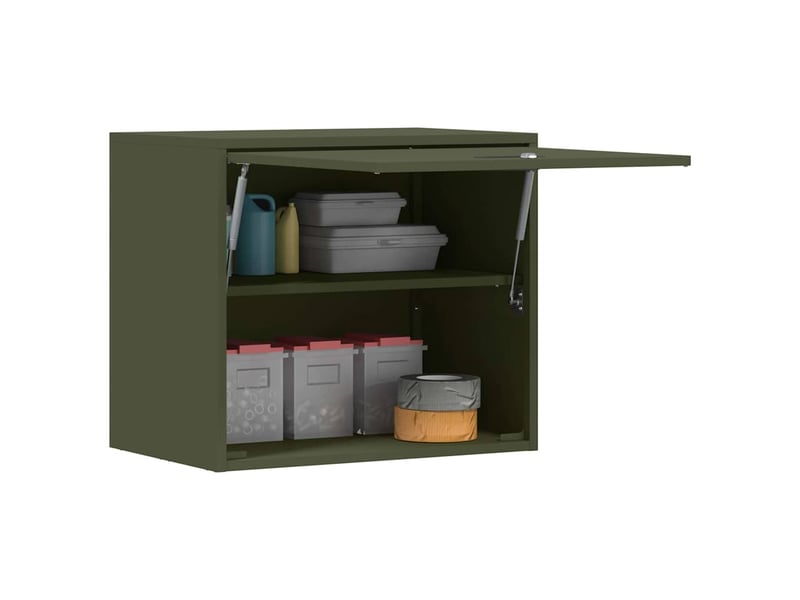  Armoire murale salon, meuble de rangement pour garage vert olive 60 x 40 x 53 cm  - Conforama C