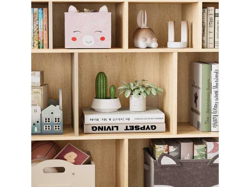 Bibliothèque enfant en bois, étagère de rangement livres & jouets, 100 x 30 x 103 cm, couleur bois - Conforama D