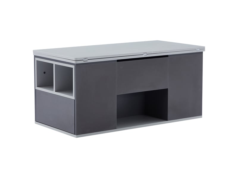 Table basse relevable 100 x 51 cm en aggloméré gris - Conforama A