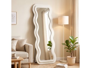 Miroir  de porte coloris blanc <strong></strong>  <strong></strong> - 160 cm x 60 cm