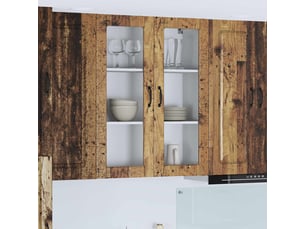 Meuble mural de cuisine | armoire de cuisine bois ancien 80x31x100cm shl8030
