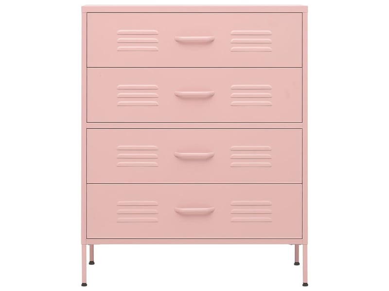  Commode, armoire à tiroirs bureau rose 80x35x101,5 cm acier  - Conforama C