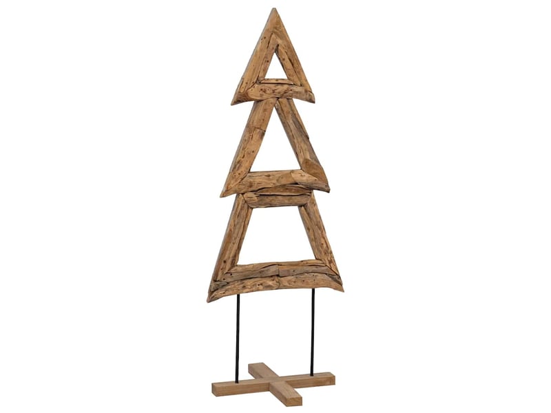  Sapin de noël - arbre de noël marron 90 cm bois de teck solide  - Conforama A
