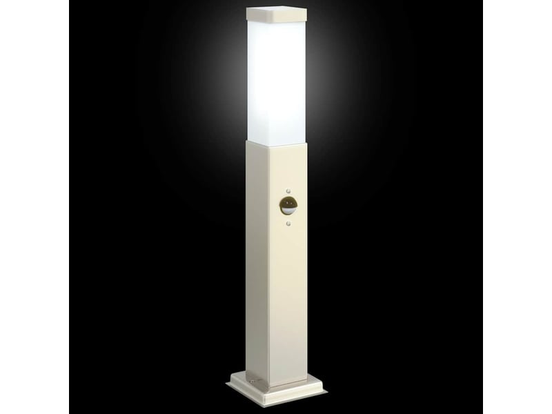  Lot de 3 borne lumineuse avec détecteur 50 cm acier inoxydable ip44  - Conforama E